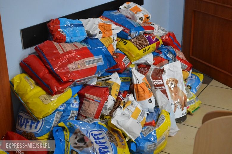 Licealiści przynieśli karmę dla stowarzyszenia