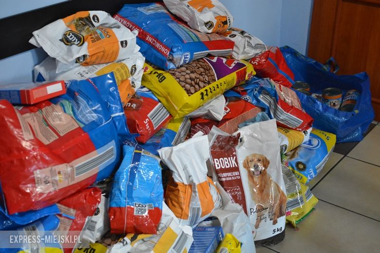 Licealiści przynieśli karmę dla stowarzyszenia