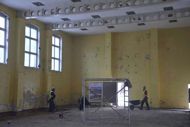 Plac budowy Centrum Kultury Alternatywnej w Środzie Śląskiej