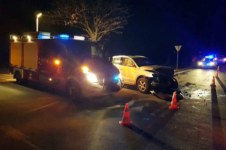 Wypadek na skrzyżowaniu koło Ramułtowic