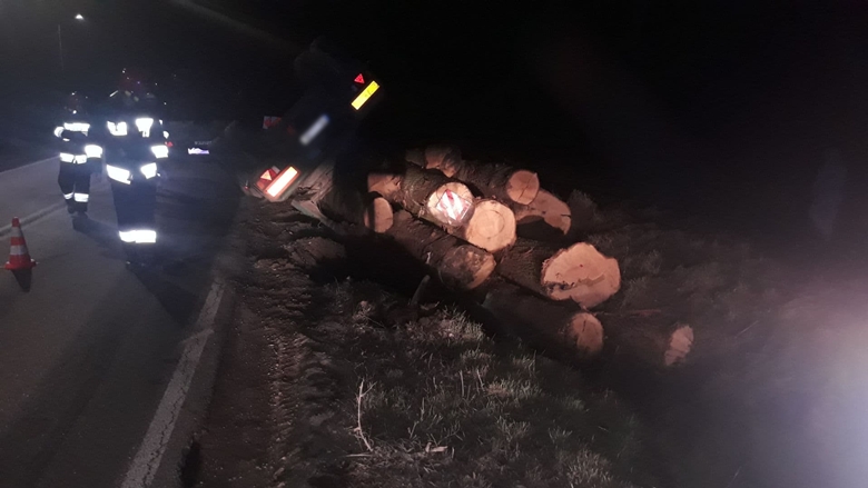 Kolizja na drodze w Krynicznie