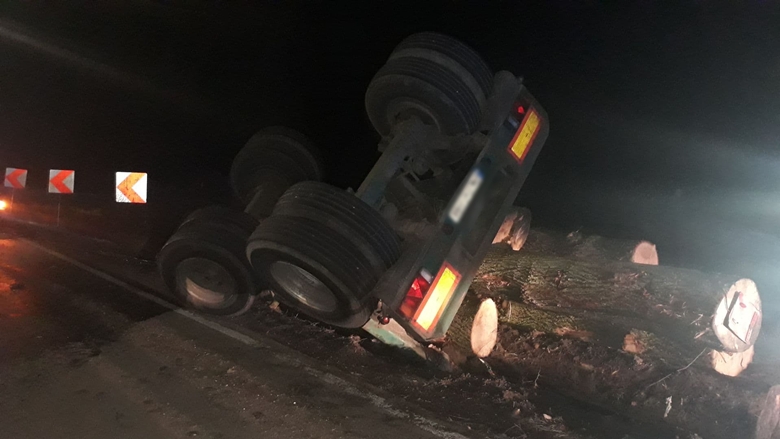 Kolizja na drodze w Krynicznie