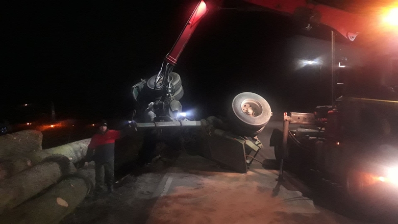 Kolizja na drodze w Krynicznie