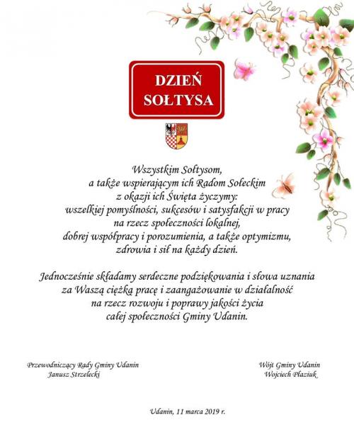 Życzenia od samorządowców