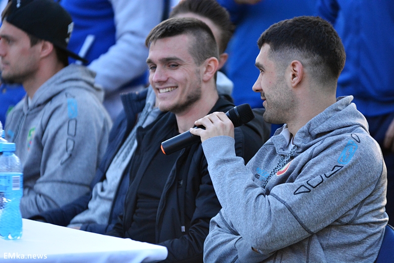 Spotkanie z piłkarzami Miedzi Legnica w Damianowie