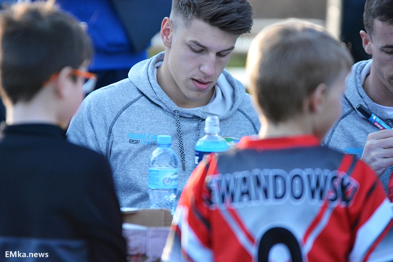 Spotkanie z piłkarzami Miedzi Legnica w Damianowie