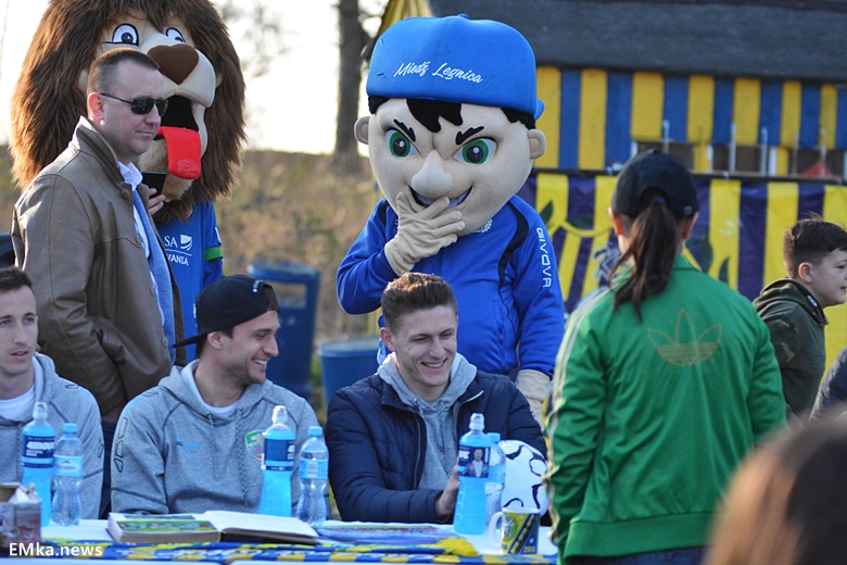 Spotkanie z piłkarzami Miedzi Legnica w Damianowie