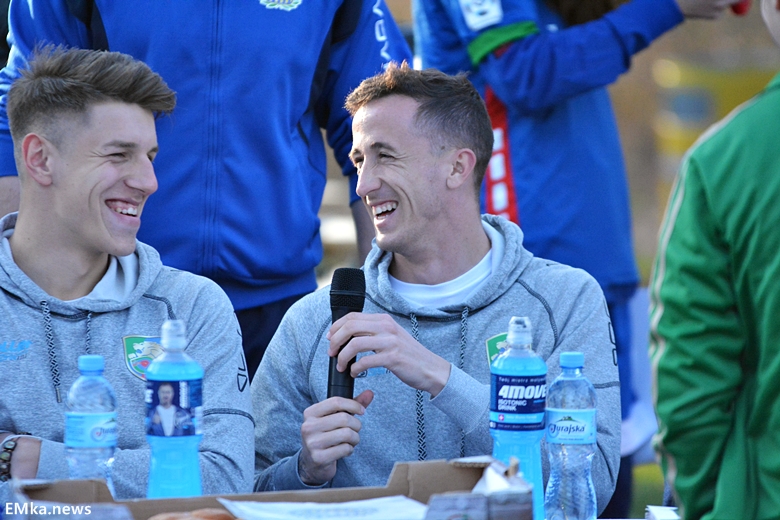 Spotkanie z piłkarzami Miedzi Legnica w Damianowie