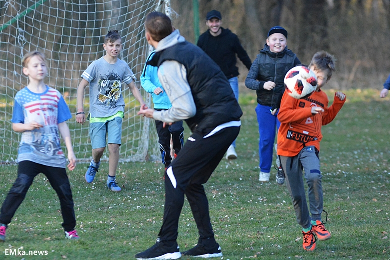 Spotkanie z piłkarzami Miedzi Legnica w Damianowie