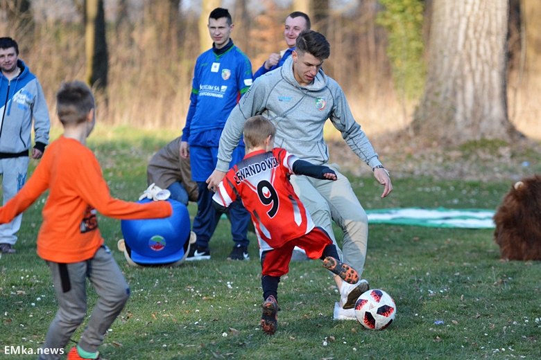 Spotkanie z piłkarzami Miedzi Legnica w Damianowie