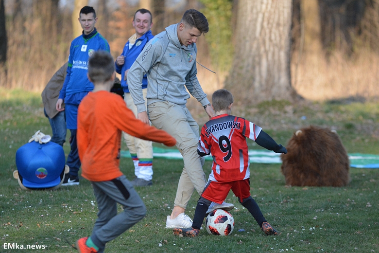 Spotkanie z piłkarzami Miedzi Legnica w Damianowie