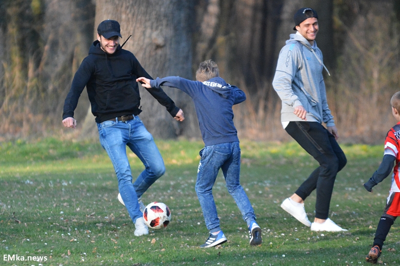 Spotkanie z piłkarzami Miedzi Legnica w Damianowie