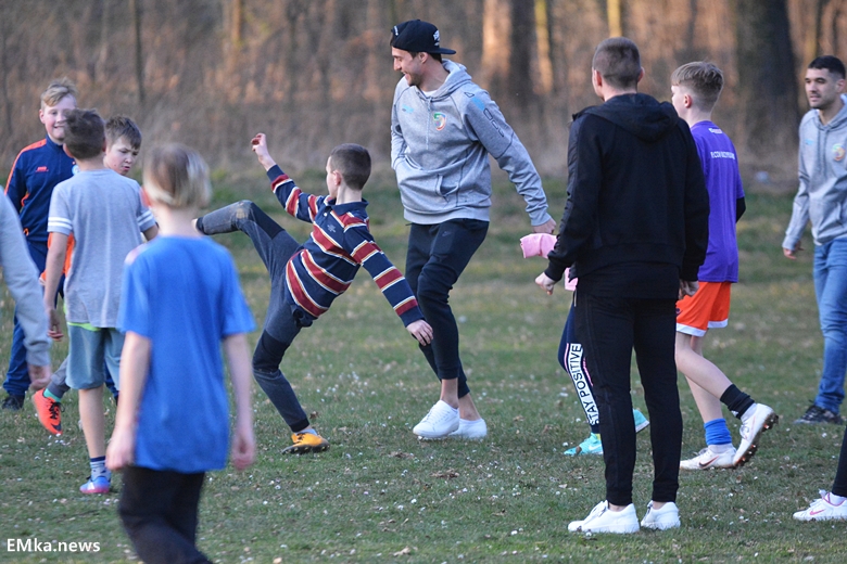 Spotkanie z piłkarzami Miedzi Legnica w Damianowie