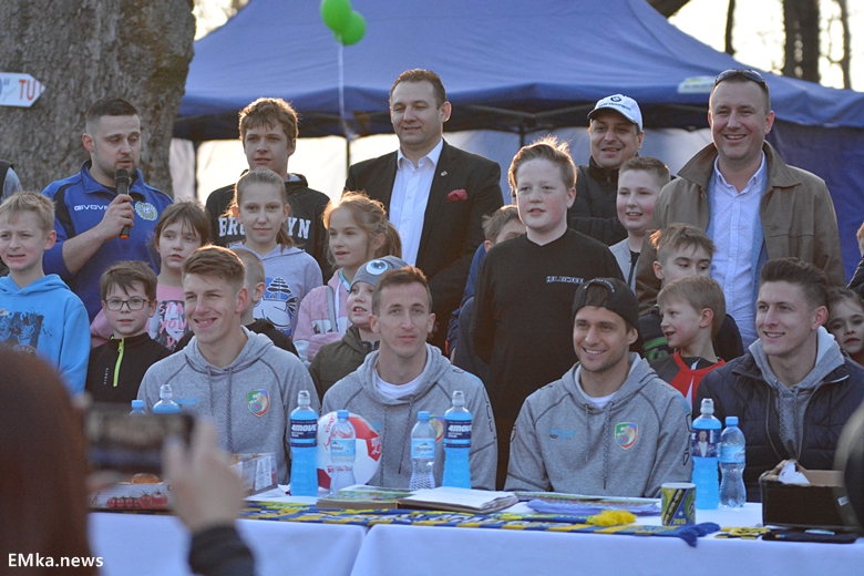 Spotkanie z piłkarzami Miedzi Legnica w Damianowie