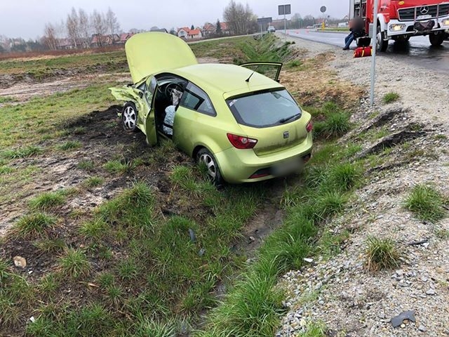 Wypadek na obwodnicy w Miękini