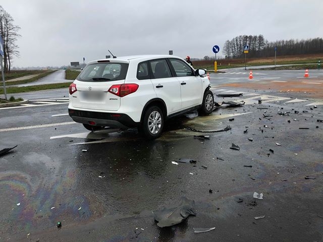 Wypadek na obwodnicy w Miękini