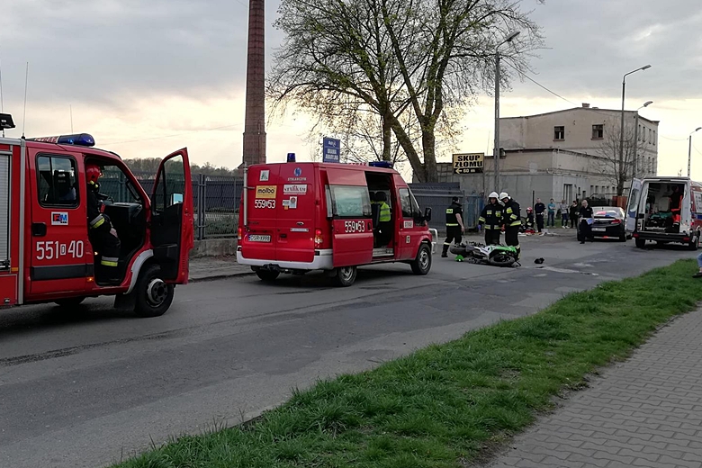 Wypadek motocyklisty w Malczycach