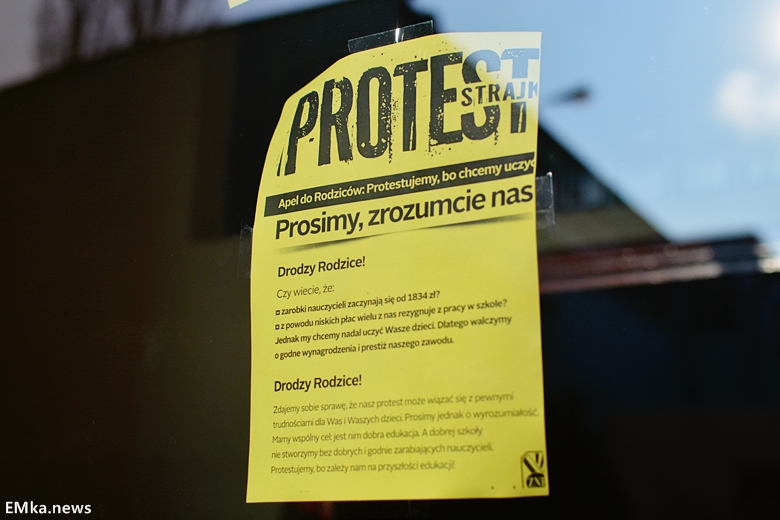 Kolejny dzień strajku nauczycieli w powiecie średzkim