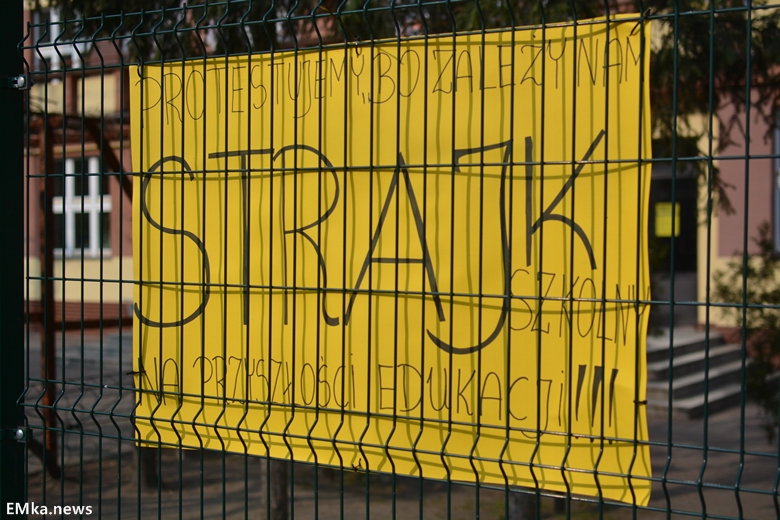 Kolejny dzień strajku nauczycieli w powiecie średzkim