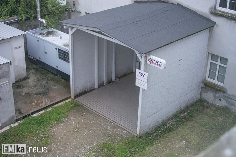 Wnętrza budynku po szpitalu w Środzie Śląskiej