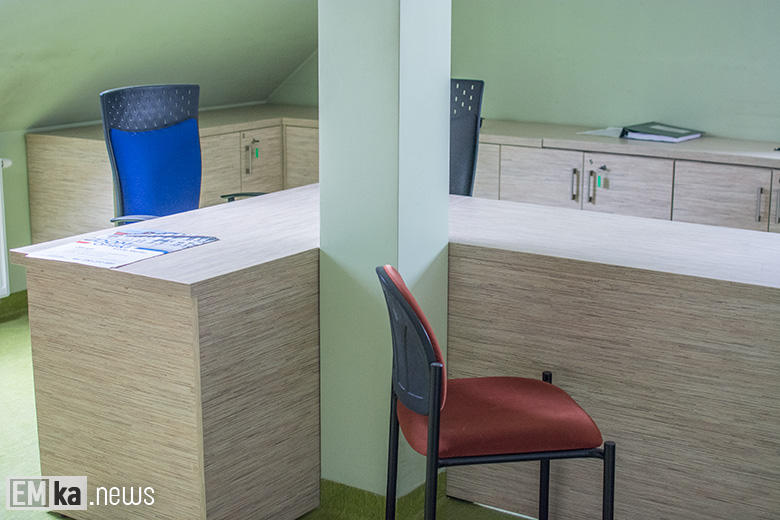 Wnętrza budynku po szpitalu w Środzie Śląskiej