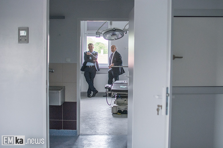 Wnętrza budynku po szpitalu w Środzie Śląskiej