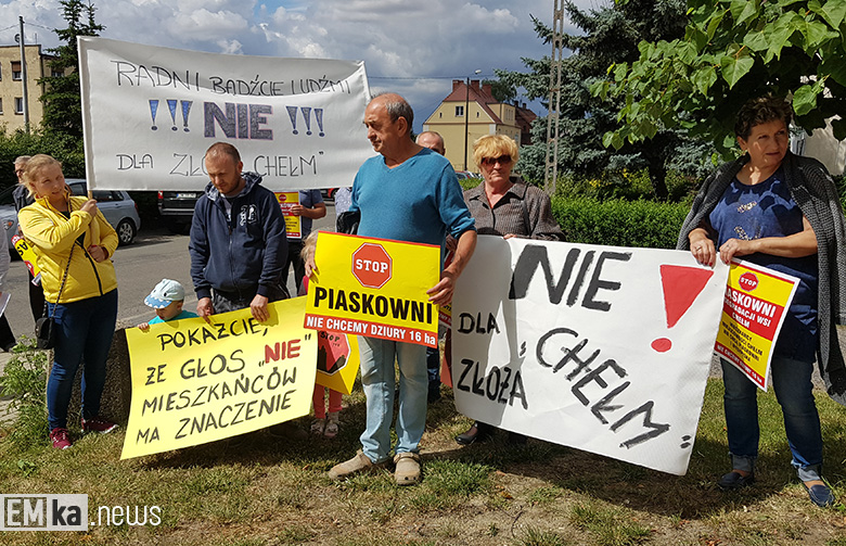 Protest przeciwko powstaniu piaskowni w Chełmie
