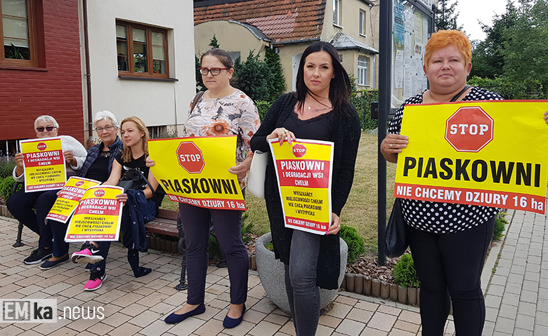 Protest przeciwko powstaniu piaskowni w Chełmie