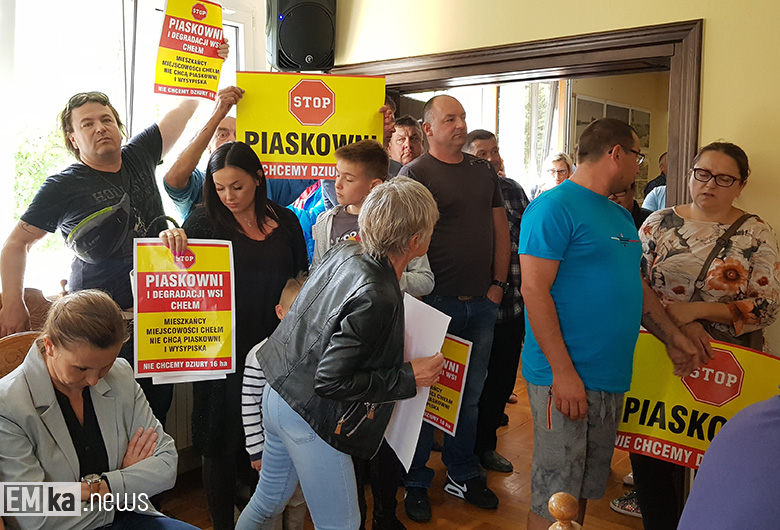 Protest przeciwko powstaniu piaskowni w Chełmie