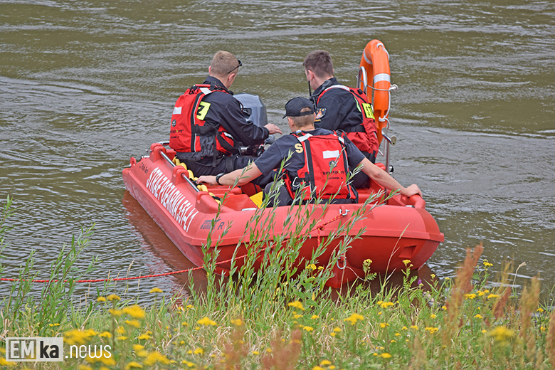 Strażacy sprawdzali sytuację na rzece Odrze