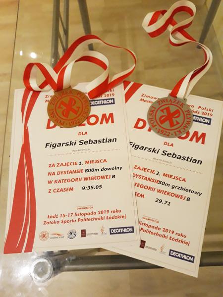 Sebastian Figarski na zawodach pływackich