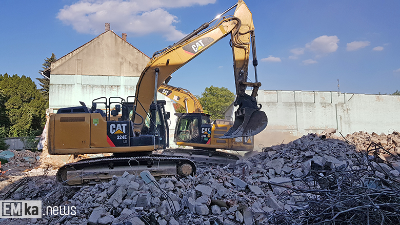 Wyburzanie byłego zakładu Inco