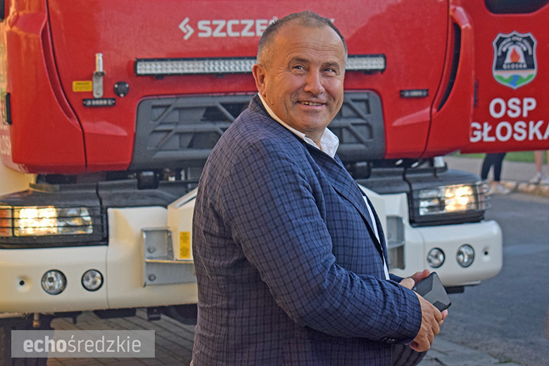 Przywitanie nowego w wozu ratowniczo-gaśniczego w Głosce