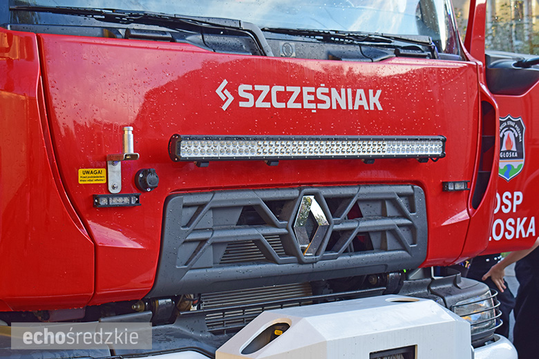 Przywitanie nowego w wozu ratowniczo-gaśniczego w Głosce