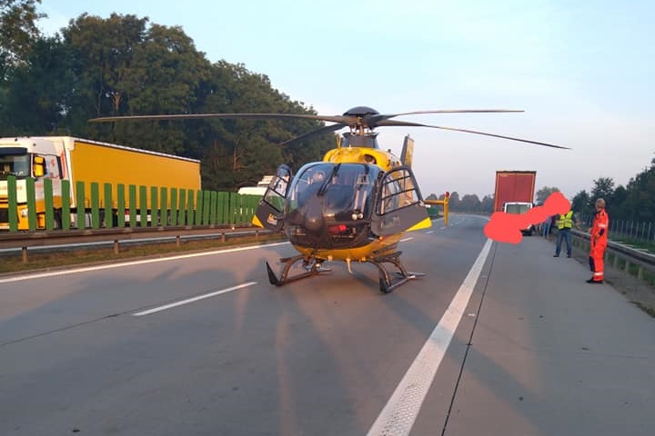 Kolizja na autostradzie A4