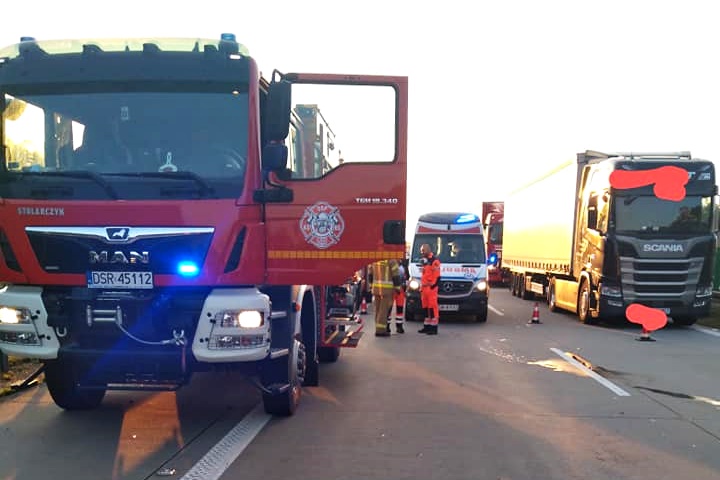 Kolizja na autostradzie A4