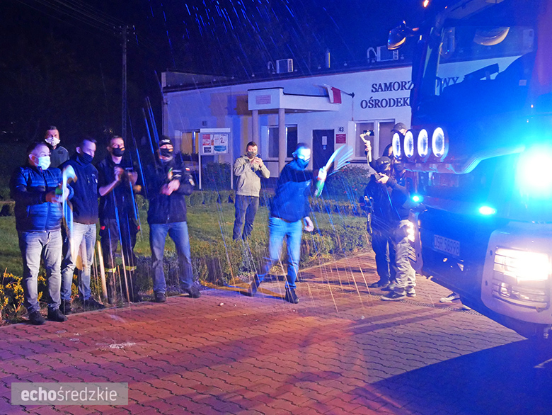 Powitanie nowego samochodu OSP Miękinia