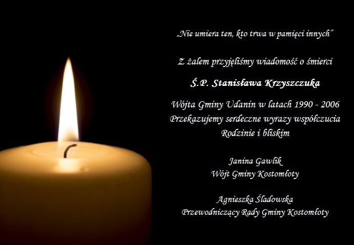 Kondolencje dla rodziny Ś.P. Stanisława Krzyszczuka