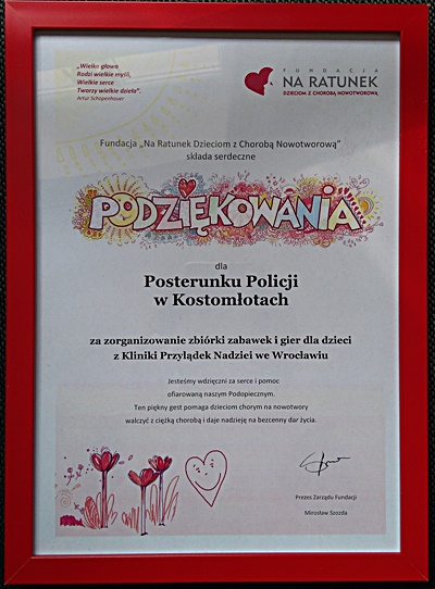 Pracownicy socjalni i policjanci wsparli Przylądek Nadziei we Wrocławiu