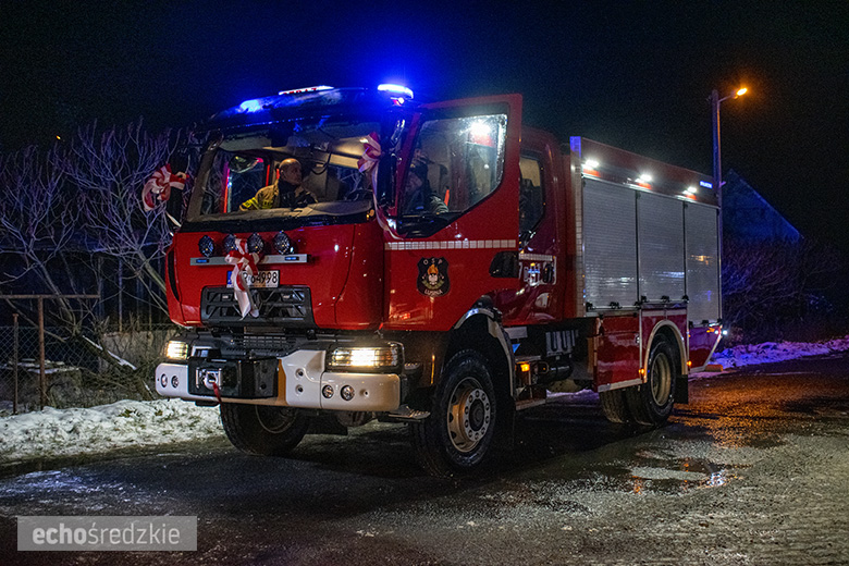 Powitanie nowego samochodu OSP Lusina