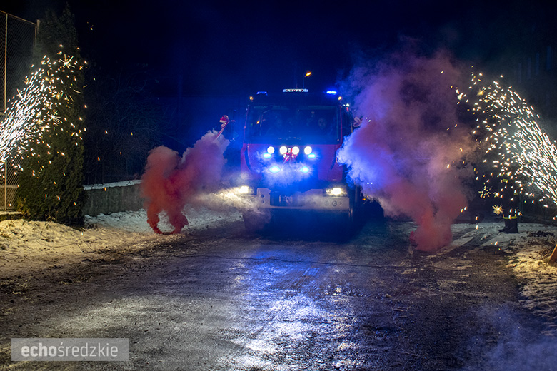 Powitanie nowego samochodu OSP Lusina