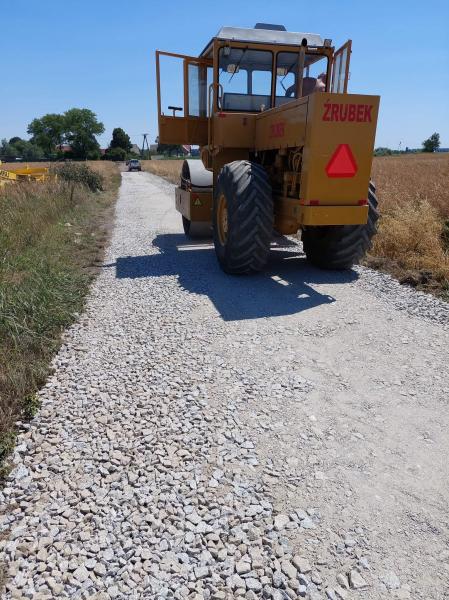 Remont drogi w miejscowości Lasek