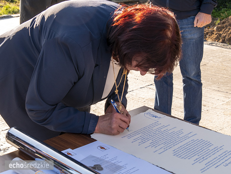 Wmurowano kamień węgielny w budynek remizy strażackiej w Bogdanowie