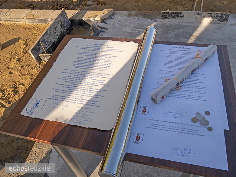 Wmurowano kamień węgielny w budynek remizy strażackiej w Bogdanowie