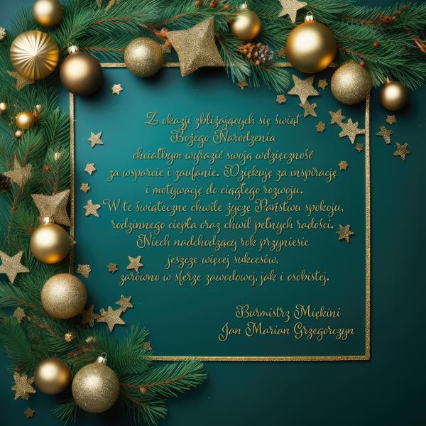 Życzenia świąteczne dla wszystkich mieszkańców Powiatu Średzkiego