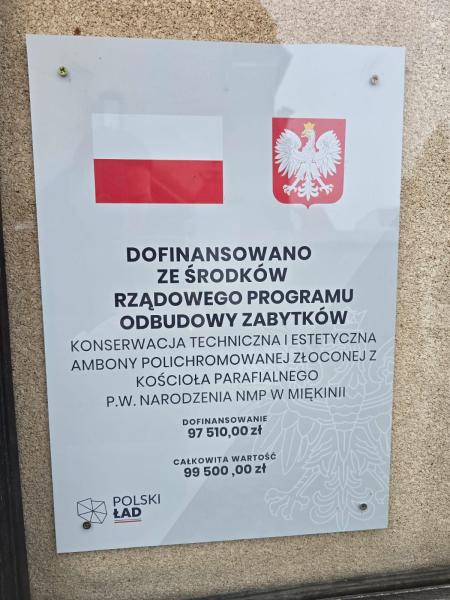 Trwa odbiór prac w kościele w Miękini