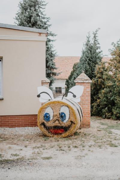 Ozdoby dożynkowe w Bogdanowie robią wrażenie
