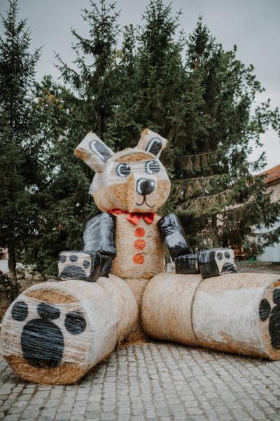 Ozdoby dożynkowe w Bogdanowie robią wrażenie