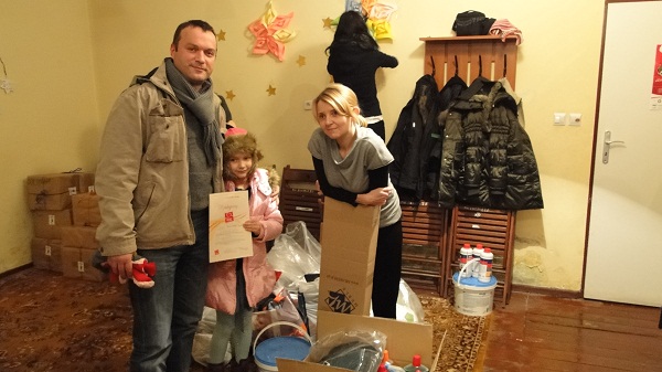 Starosta Sebastian Burdzy - honorowy patron SZLACHETNEJ PACZKI w powiecie średzkim