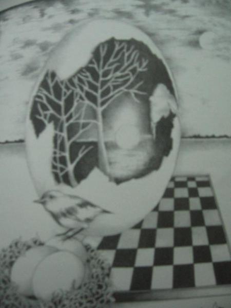 Grafiki z tomików "Przed świtem" oraz "Przemijanie"